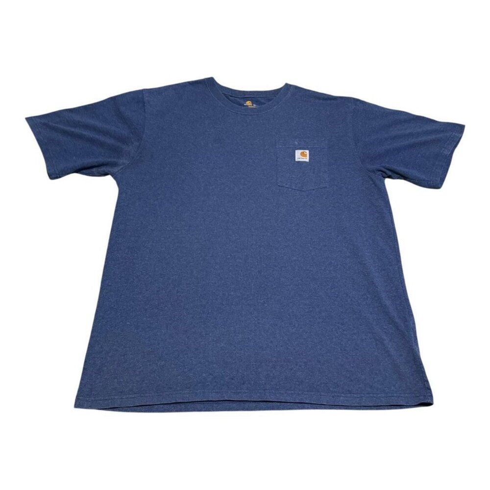 Carhartt K87 413‎ Original Fit Navy Blue Distressed Pocket Shirt Adult XL